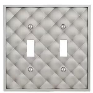 Hampton Bay Hancock Satin Nickel 2 Gang Toggle Cast Metal Wall Plate Discontinue